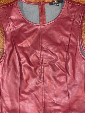 7 for all mankind Faux Leather Top